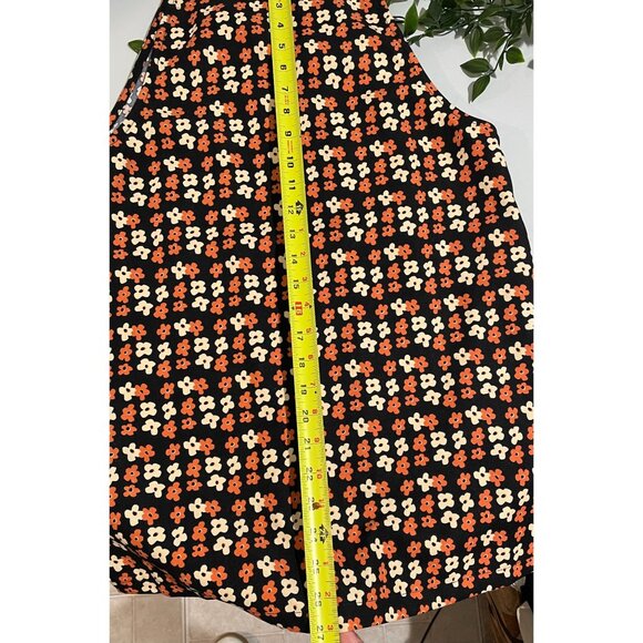 Pink Lily Floral Print Pinafore Dress With Adjustable Straps & Pockets Size S - Picture 12 of 13